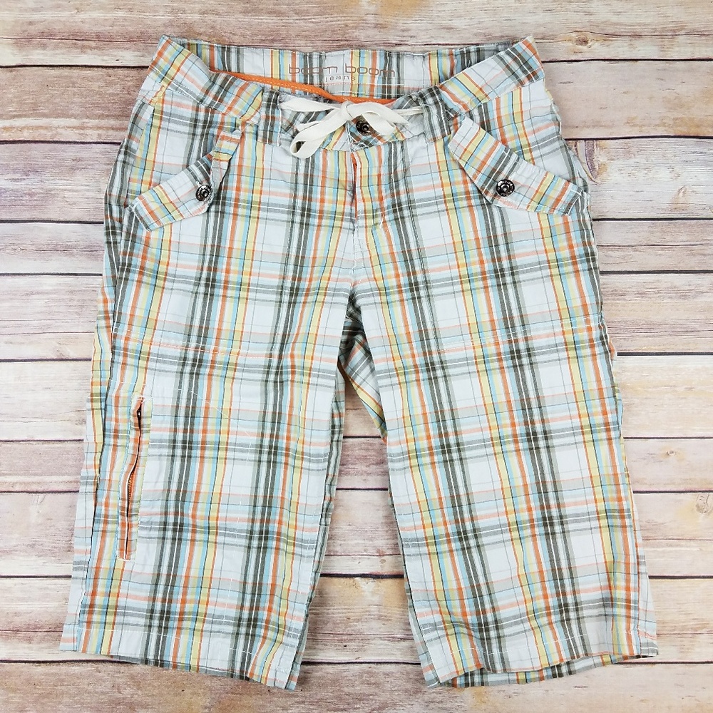 Boom Boom Jeans Womens Plaid Shorts Size 7